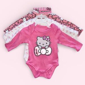 New Hello Kitty 3pc Onesie Set